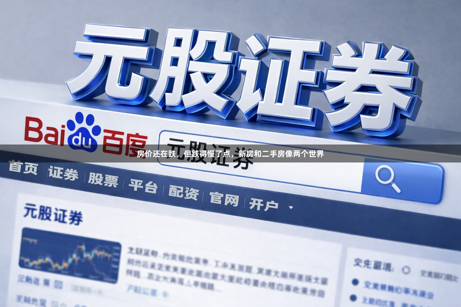 房价还在跌，但跌得慢了点，新房和二手房像两个世界