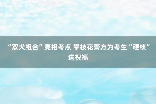 “双犬组合”亮相考点 攀枝花警方为考生“硬核”送祝福