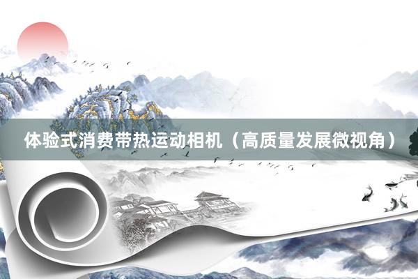 体验式消费带热运动相机（高质量发展微视角）