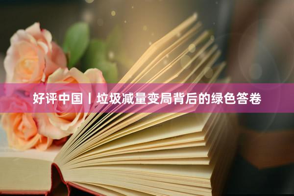 好评中国丨垃圾减量变局背后的绿色答卷