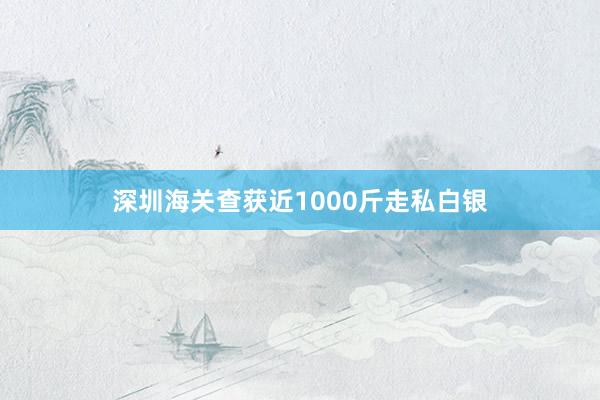 深圳海关查获近1000斤走私白银