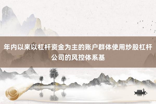 年内以来以杠杆资金为主的账户群体使用炒股杠杆公司的风控体系基