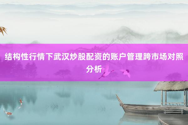 结构性行情下武汉炒股配资的账户管理跨市场对照分析