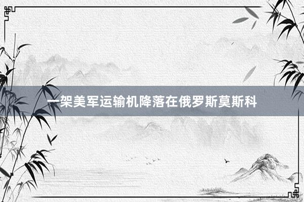 一架美军运输机降落在俄罗斯莫斯科