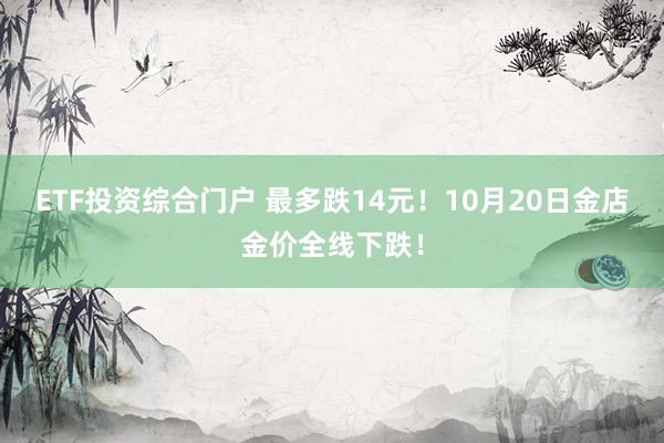 ETF投资综合门户 最多跌14元！10月20日金店金价全线下跌！