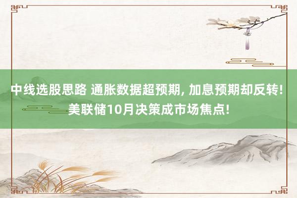 中线选股思路 通胀数据超预期, 加息预期却反转! 美联储10月决策成市场焦点!